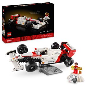 LEGO Icons McLaren MP4/4 & Ayrton Senna Modellauto Set, F1 Rennwagen Bausatz für Erwachsene mit Rennfahrer Mini-Figur, Sammlerstück, Geschenk-Idee zum Geburtstag für Männer, Frauen, Ihn & Sie 10330
