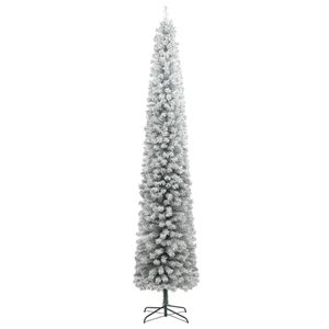 vidaXL Vánoční stromek Slim se stojanem Snowy 270 cm PVC