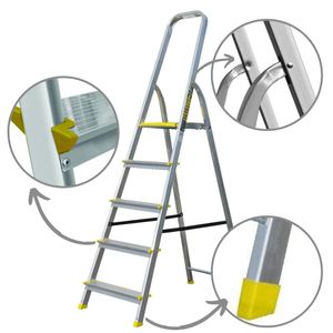 Leiter - Aluminium , 5 Stufen , klappbar , belastbar 125 kg