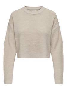 Cropped Rippstrick Pullover Kurzer Langarm Sweater Oberteil ONLMALAVI | L
