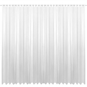 Gardine mit Ösen Transparent 140 x 145 cm ( Breite x Länge ) in weiß, mit beschwerten Abschlußband