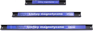 GEKO | Magnetická lišta, 23, 37,48 cm, 10 kg, nosnosť vrátane montážneho materiálu, nástrojová lišta, nožová lišta, držiak na náradie, magnetická nástrojová lišta