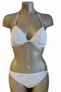 Sunflair Triangel Bikini Set A-Cup Gr. 40 Weiß Bikinihose Bottom Swim #X182