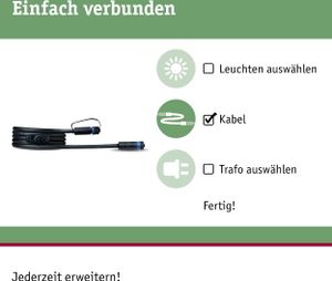 Paulmann Plug &amp; Shine Kabel 2m 2 Ausgänge