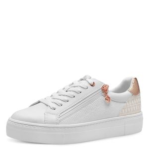 Tamaris Damen Sneaker Plateau Reißverschluss 1-23313-41, Größe:39 EU, Farbe:Weiß