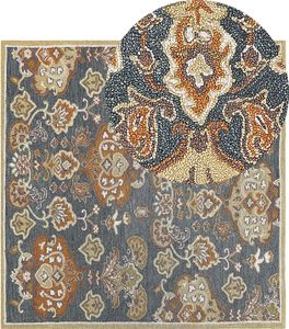BELIANI Teppich Mehrfarbig Wolle 200 x 200 cm Kurzflor Orientalisches Muster Rechteckig Wohnzimmer Schlafzimmer Flur