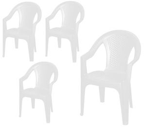 4er Set - Garden Chair Ischia - 042981110 - 4 Stück - Farbe: weiß (DHL)