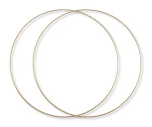 Metall Deko Ring Ø 50cm gold DIY Floral Traumfänger Makramee 2 Stück