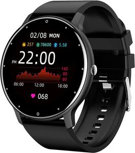 Smartwatch, Fitnessuhr, Fitness Armband, Uhr Sportuhr, IP67 Wasserdicht, für Damen und Herren Uhr mit Pulsmesser und Schlafmonitor, Sportuhr Schrittzähler für Android iOS