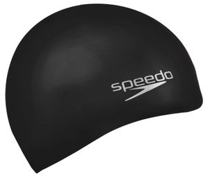 Speedo Plain Moulded Silicone Cap - Schwimmkappe, Farbe:schwarz