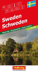 Hallwag Strassenkarte Schweden 1:750.000