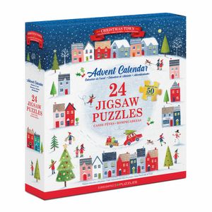 Eurographics Puzzle-Adventskalender Christmas Town, 24 puzzle, 24 x 50 Teile, 12,5 x 12,5 cm, 9924-5805