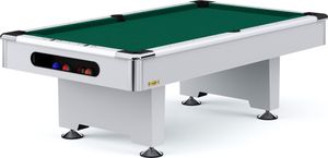 Automaten Hoffmann Billardtisch "Club Pro III" Dekor Weiß, Simonis 860, Yellow-Green, 9 ft (Spielfeld 254x127 cm)