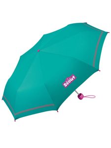 Scout Regenschirm Basic Green Kinderschirm mit Reflektorstreifen