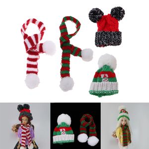 4pcs/Set Handgefertigt Weihnachtsmütze Wintermütze und Herbstschal Winter Outfit Zubehör für 1/6 Monster High Doll