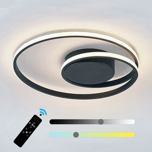 Ailiebe Design® LED Deckenlampe Dimmbar mit Fernbedienung 46cm 3800lm moderne Deckenleuchte für Wohnzimmer mit Memory Funktion