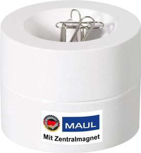 MAUL Klammernspender MAULpro rund Durchmesser: 73 mm weiß