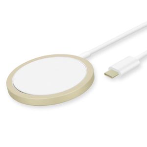 Magnetická nabíječka MagSafe pro iPhone 15W, Guess - zlatá