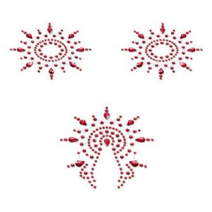 Petits Joujoux Bodysticker Gloria 3er Set, Körperschmuck, Schmucksteine, rot, 46652