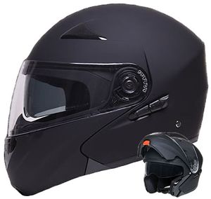 Klapphelm 109 Motorradhelm Helm Größe L Integralhelm Rollerhelm schwarz matt