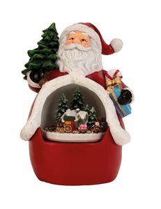 Weihnachtsmann Figur mit LED Beleuchtung und  Musik  18 cm