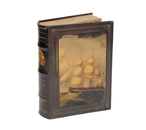 Hohles Buch mit Geheimfach Buchversteck Segelschiff Antik-Stil : 26cm Größe: 26cm