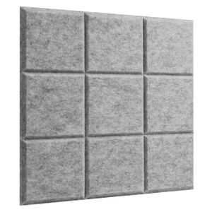 QUVIO Filz Memo board Quadrat (30 x 30 cm) - Schwarzes Brett - Wandorganisator - Grau