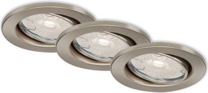 Di-Ka LED Einbauleuchte Dimm 3er Set nickel-matt Ø 8,6 cm GU10 5,5 W Di-Ka LED Einbauleuchte Dimm 3er Set nickel-matt Ø 8,6 cm GU10 5,5 W