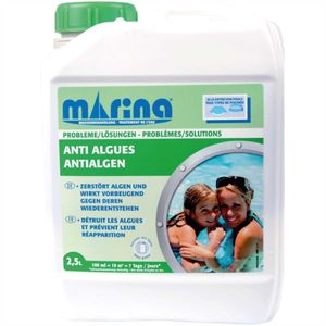 Anti-Algenmittel "Hochkonzentriert" - 2,5 Liter ( für bis zu 250.000 Liter ) - verhindert Algenwachstum im Pool, mit Klareffekt