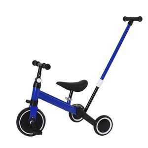 3 in 1 Kinder Laufrad Balance Fahrrad,Kinderlaufrad,Dreirad mit Lenkschiebegriff für Kinder von 1-3 Jahre Blau