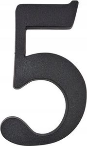 Numer domu 5 czarny 19 cm