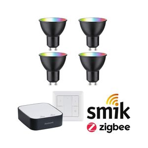 Paulmann Smartes Zigbee 3.0 LED Starter Set Smik GU10 - Reflektor Par16 4x 4,8W 450lm RGBW