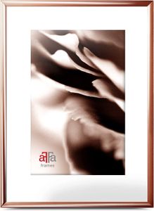 aFFa frames, Alu, Bilderrahmen aus Aluminium, Bild Foto Rahmen, Rechteckig, mit Acrylglasfront, Kupfer, 50x70 cm