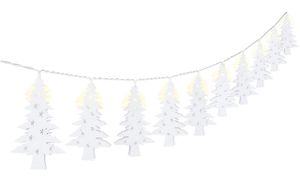 10er warm-weiße LED-Lichterkette Motiv "Tannenbaum" mit Timerfunktion, batteriebetrieben für den Innenbereich geeignet (IP20)