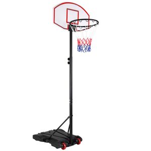 Mobiler Basketballkorb Höhenverstellbar 179-210cm 30kg Standfuß mit Transportrollen Basketballständer Ball Korb