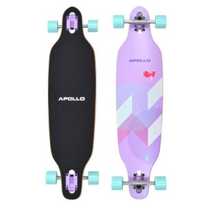 Apollo Longboard "Tamana" Twin Tip DT Komplettboard 97,2 x 23,5 cm 7 Lagen Holzdeck Cruiser-Board