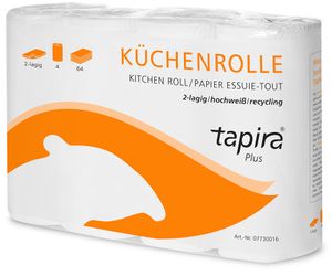 Tapira Küchenrolle Plus 2-lagig hochweiß 32 Rollen à 64 Blatt