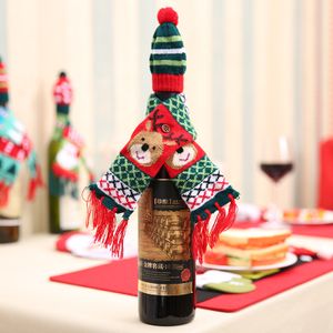 Weihnachten Weinflaschenhülle Strickpullover Weinflaschenkleid Weihnachtsdekoration Weinflaschenhülle Weihnachtspullover Partydekoration-Elch Weihnachten Weinflaschenhülle Strickpullover Weinflaschenkleid Weihnachtsdekoration Weinflaschenhülle Weihnachtspullover Partydekoration-Elch