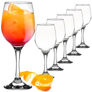 PLATINUX Weingläser Wasserglas Set 6 Teilig 250ml Cocktailgläser aus Glas massiv Getränkeglas Weißweingläser Trinkglas