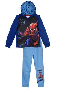 Spider-Man Jungen Jogginganzug Kapuzenjacke Sweathose, 2-teilig, blau, Größe:98