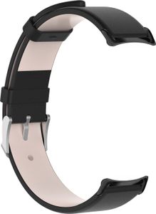 INF Pasek do zegarka z prawdziwej skóry Czarny Xiaomi Mi Band 8