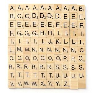 100 Holz-Buchstaben 20x18x5mm Holz Alphabet Buchstaben Scrabble Spielsteine Ersatz