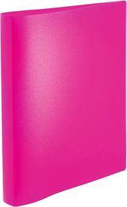 HERMA Ringbuch DIN A4 2-Ring neon-pink transluzent