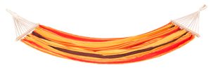 Lifetime Garden Hängmatte Baumwolle - Stabhängematte für Drinnen und Draussen - Ultraleichte Reisehängematte - Orange/Gelb