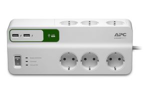 APC SurgeArrest Essential PM6U-GR - 5x Überspannungsschutz + 2x USB mit Ladefunktion