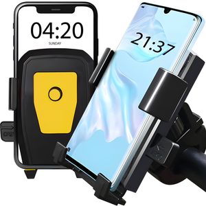 Fahrrad Handyhalterung Universal Bike Halterung Smartphone Lenker Halter für Handy Smartphone 360° Drehbar Motorrad Scooter iPhone Samsung Gelb Retoo