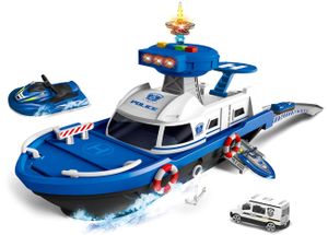 Luna Polizeiboot m. Licht Sound Miniatur-Fahrzeug Boot Jet-Ski Kinder Spielzeug