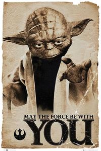 Star Wars Poster Yoda May the Force be with You