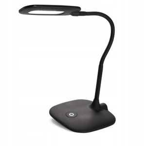 EMOS dimmbare LED Tischlampe STELLA 6,5W, Helligkeit max. 400lm, Lichtfarbe 4000K, flexibler Arm, 1,7m Netzkabel, schwarz, Z7602B