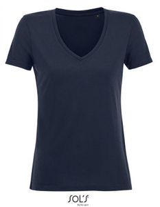 Damen Shirt WomenŽs Flowy V-Neck T-Shirt Motion - Farbe: French Navy - Größe: L
